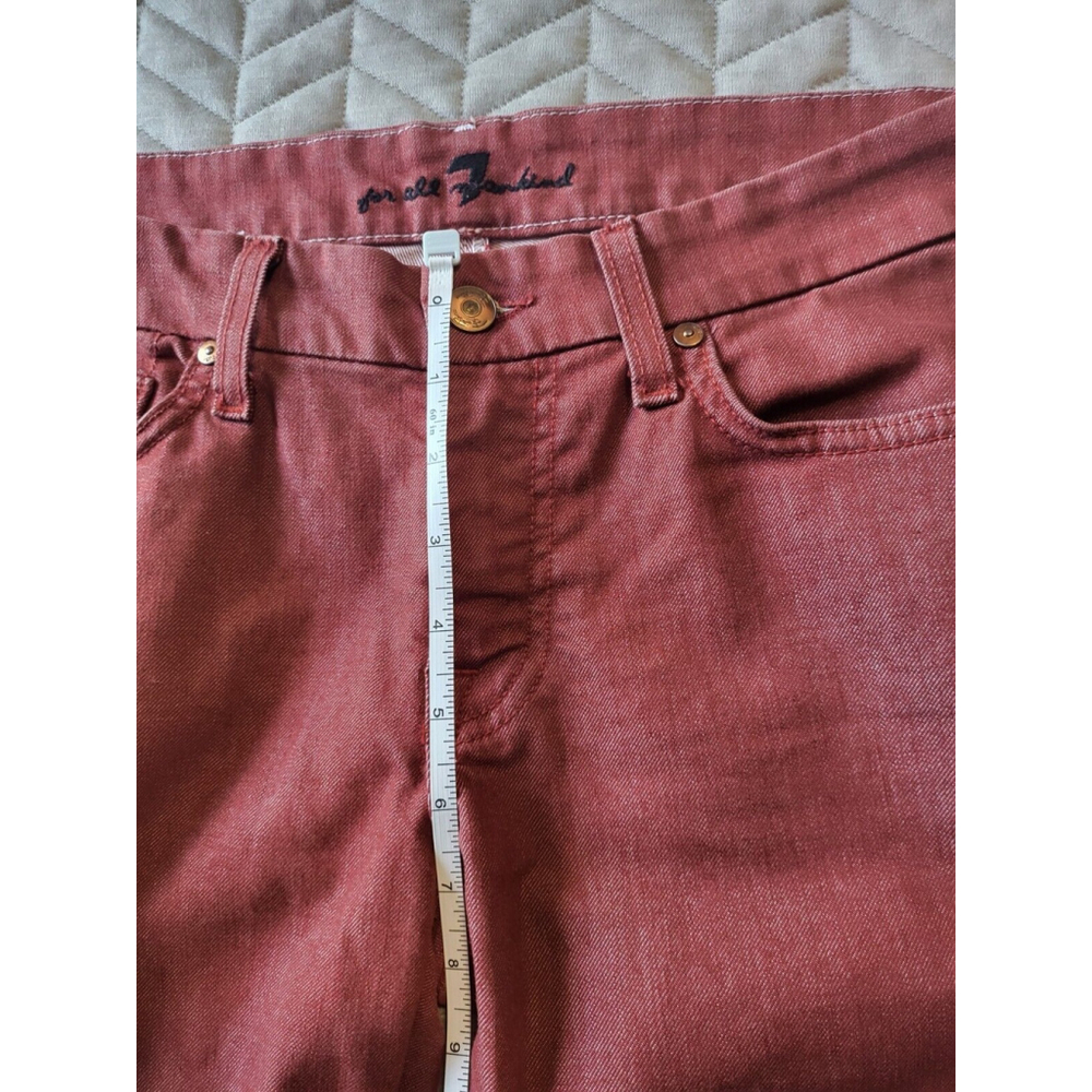 7 For All Mankind Carol Emilio Pucci Jeans Red Size 28 - Picture 2 of 16